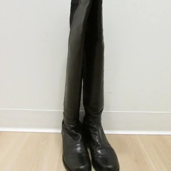 Stuart Weizmann black 5050 over the knee boots SZ 7 - Picture 12 of 16